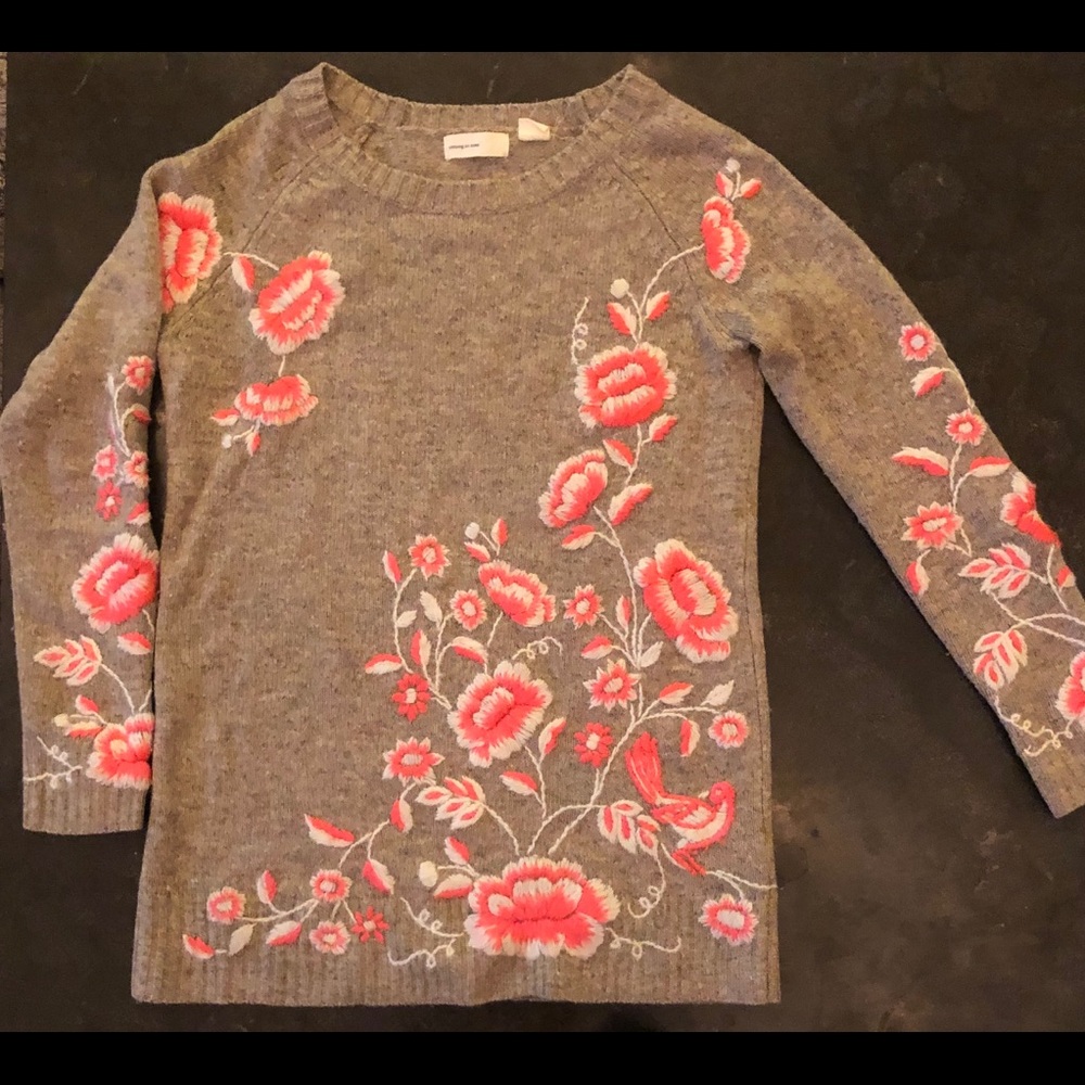 Sleeping on Snow Anthropologie Embroidered Sweater